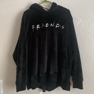Women’s FRIENDS Hoodie Loungewear Black SIXE 3XL Soft Casual Comfy